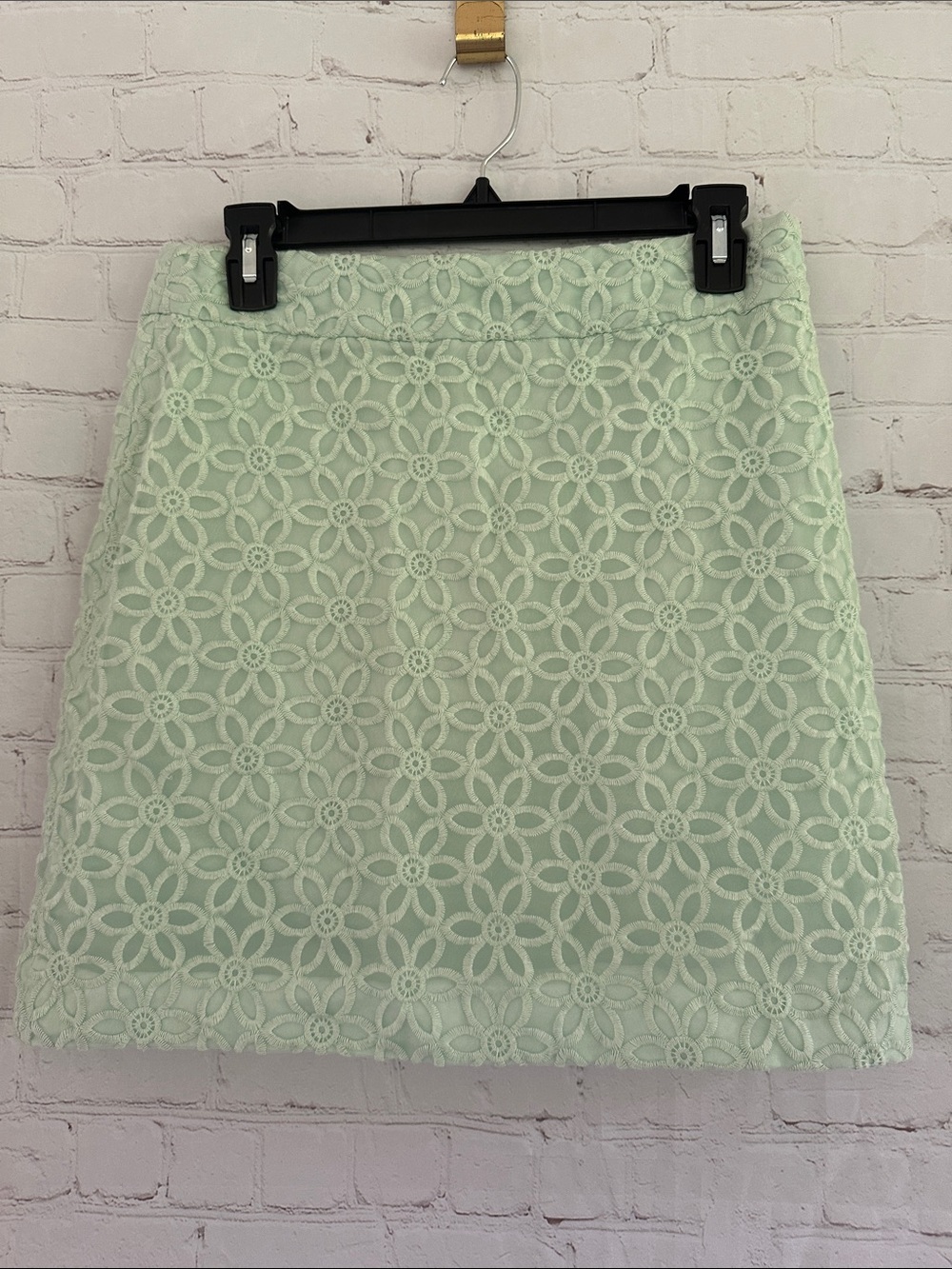 Loft Floral Lace Mint Green Women's Skirt Size 4!